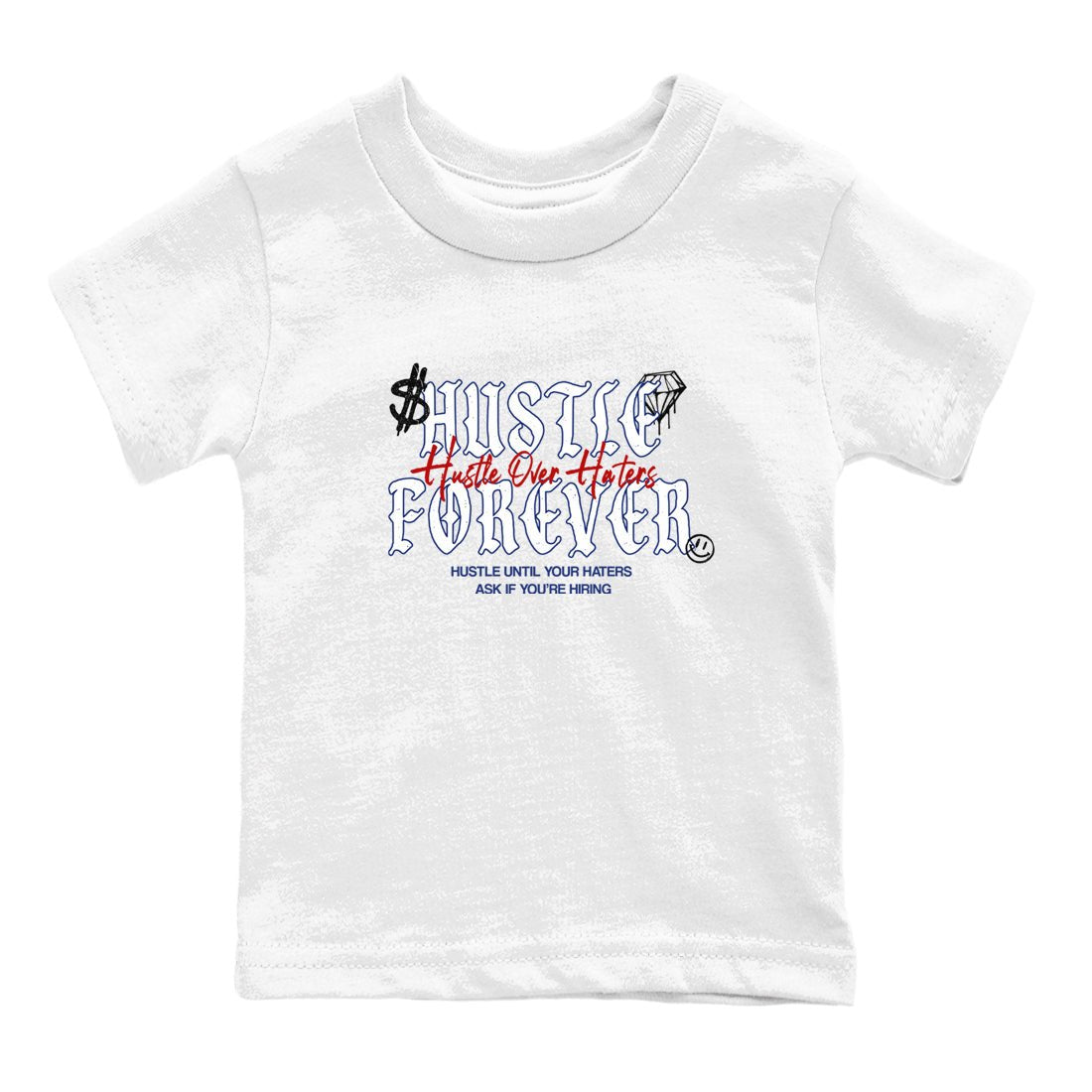 1s Rare Air shirts to match jordans Hustle Over Haters sneaker match tees Air Jordan 1 High OG Rare Air Deep Royal Blue match shoes to clothes SNRT Sneaker Tees Youth Baby White 2 tee