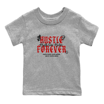 11s Bred shirts to match jordans Hustle Over Haters sneaker match tees Air Jordan 11 Retro Bred match shoes to clothes SNRT Sneaker Tees Youth Baby Heather Grey 2 tee