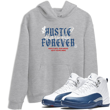 Sneaker match tees – Sneaker Tees To Match Air Jordan 13 French Blue Shoes – Hustle Over Haters Tee Heather Grey 1