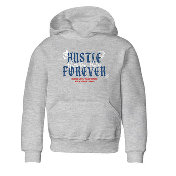 Sneaker match tees – Sneaker Tees To Match Air Jordan 13 French Blue Shoes – Hustle Over Haters Kids T-Shirt Heather Grey 2