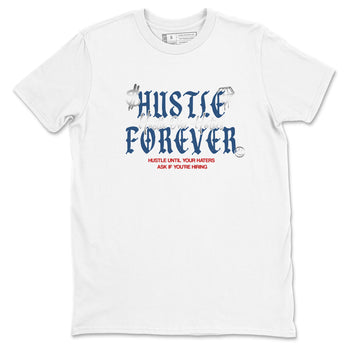 Sneaker match tees – Sneaker Tees To Match Air Jordan 13 French Blue Shoes – Hustle Over Haters Tee White 2