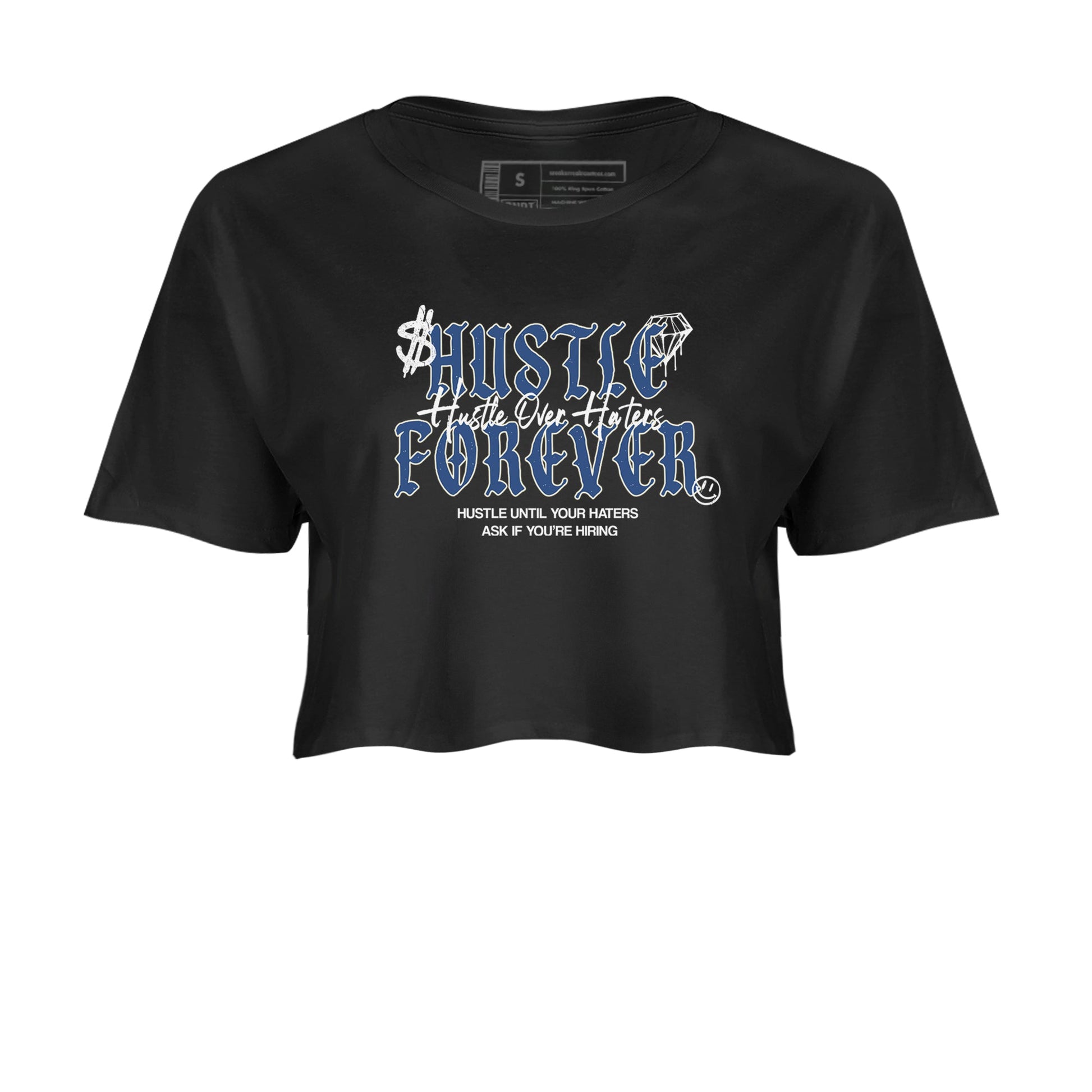 3s For The Love to match jordans Hustle Over Haters sneaker match tees A Ma Maniere For The Love match shoes to clothes SNRT Sneaker Tees unisex cotton Black 2 crop tee
