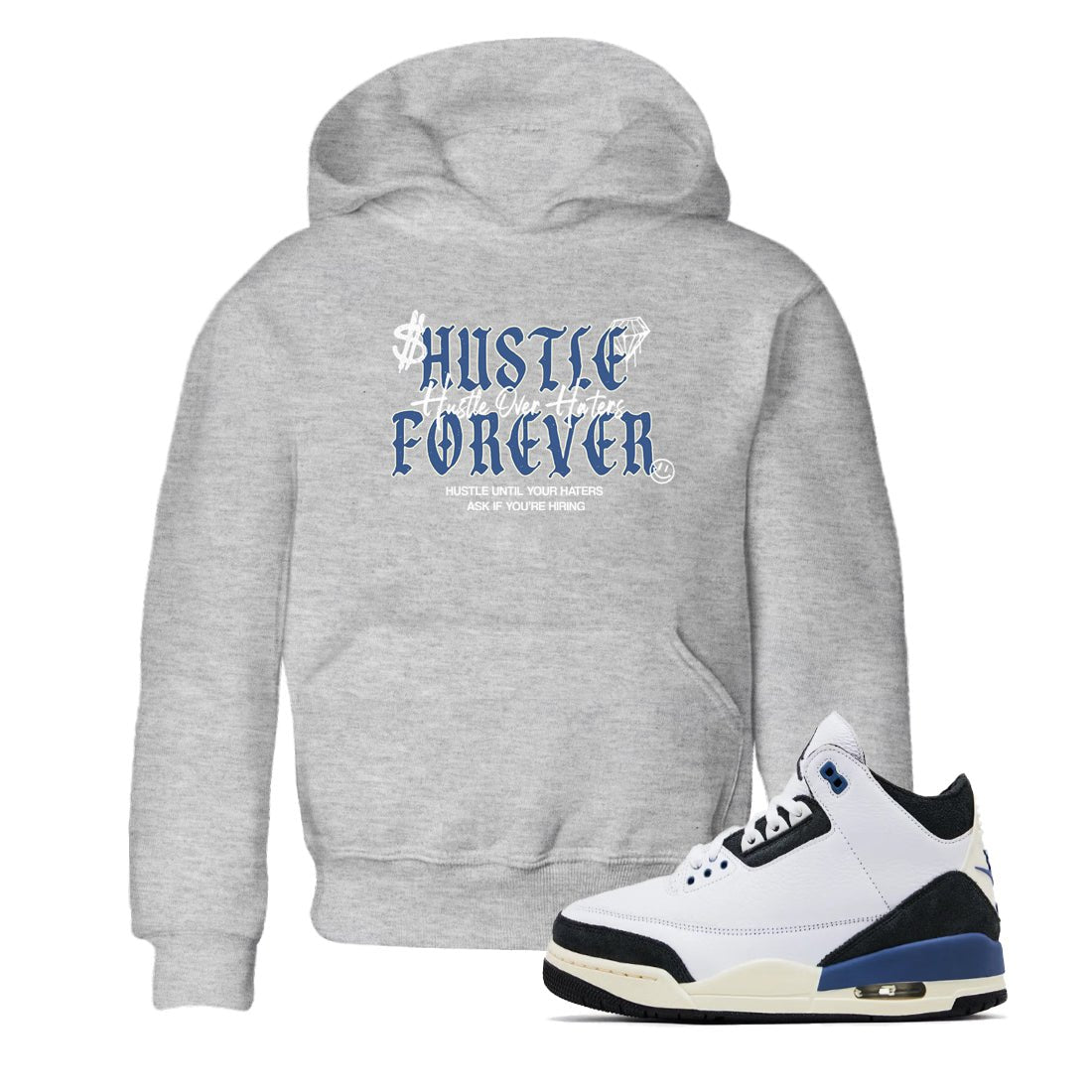 3s For The Love to match jordans Hustle Over Haters sneaker match tees A Ma Maniere For The Love match shoes to clothes SNRT Sneaker Tees Youth Baby Heather Grey 1 tee