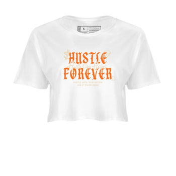 Hustle Over Haters womens crop tee made to vibe with the Air Jordan 3 Starfish sneakers — the perfect match in White 2.