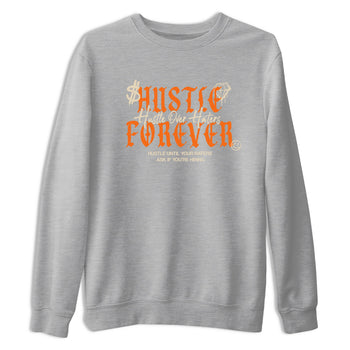 Hustle Over Haters sneaker match t-shirt styled to complete your fit with the Air Jordan 3 Starfish sneakers, shown in Heather Grey 2.