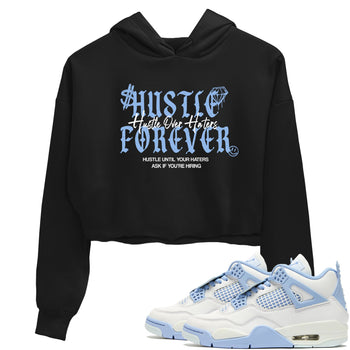 4s Forget Me Not shirts to match jordans Hustle Over Haters sneaker match tees Air Jordan 4 WMNS Aluminummatch shoes to clothes SNRT Sneaker Tees unisex cotton Black 1 crop tee
