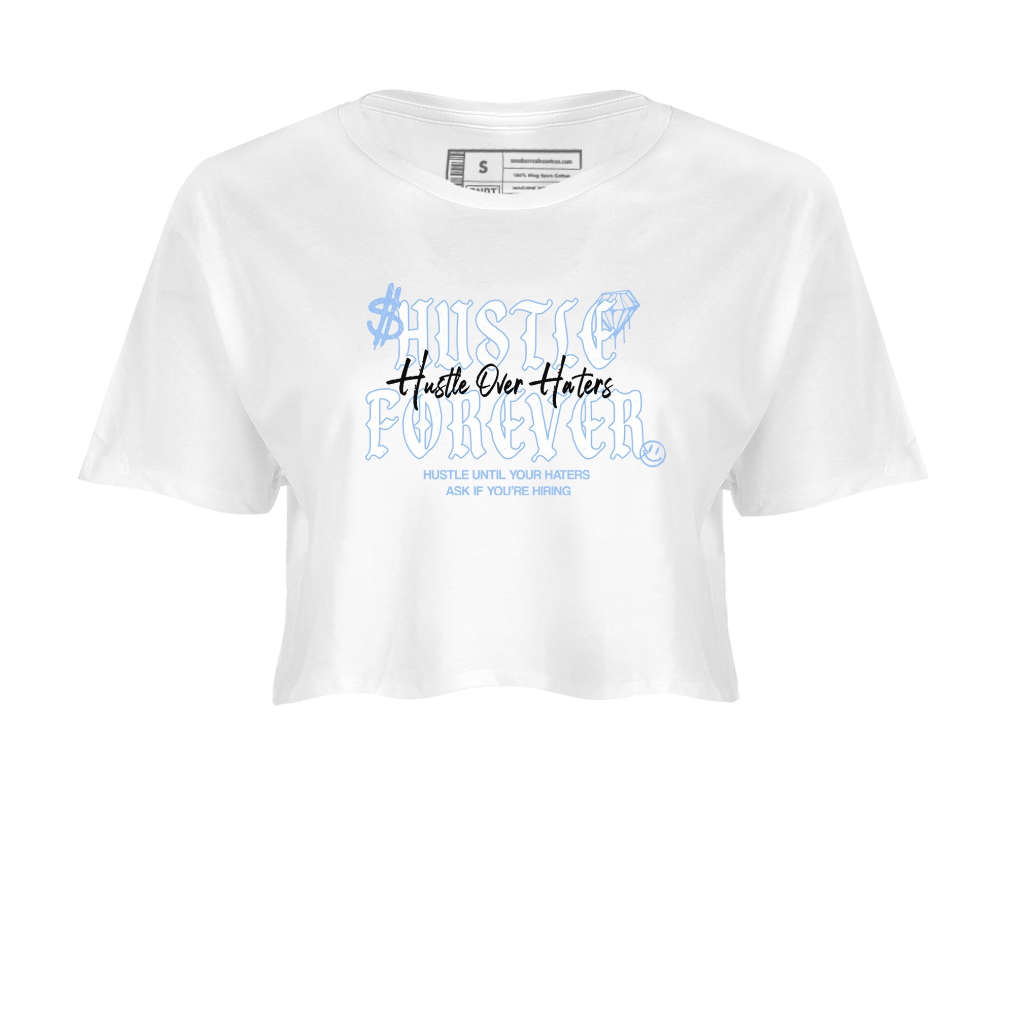 4s Forget Me Not shirts to match jordans Hustle Over Haters sneaker match tees Air Jordan 4 WMNS Aluminummatch shoes to clothes SNRT Sneaker Tees unisex cotton White 2 crop tee