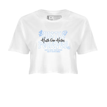 4s Forget Me Not shirts to match jordans Hustle Over Haters sneaker match tees Air Jordan 4 WMNS Aluminummatch shoes to clothes SNRT Sneaker Tees unisex cotton White 2 crop tee