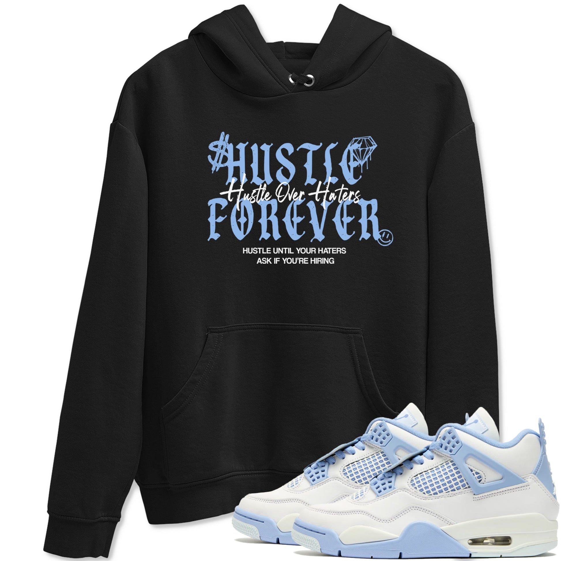 4s Forget Me Not shirts to match jordans Hustle Over Haters sneaker match tees Air Jordan 4 WMNS Aluminummatch shoes to clothes SNRT Sneaker Tees unisex cotton Black 1 shirts