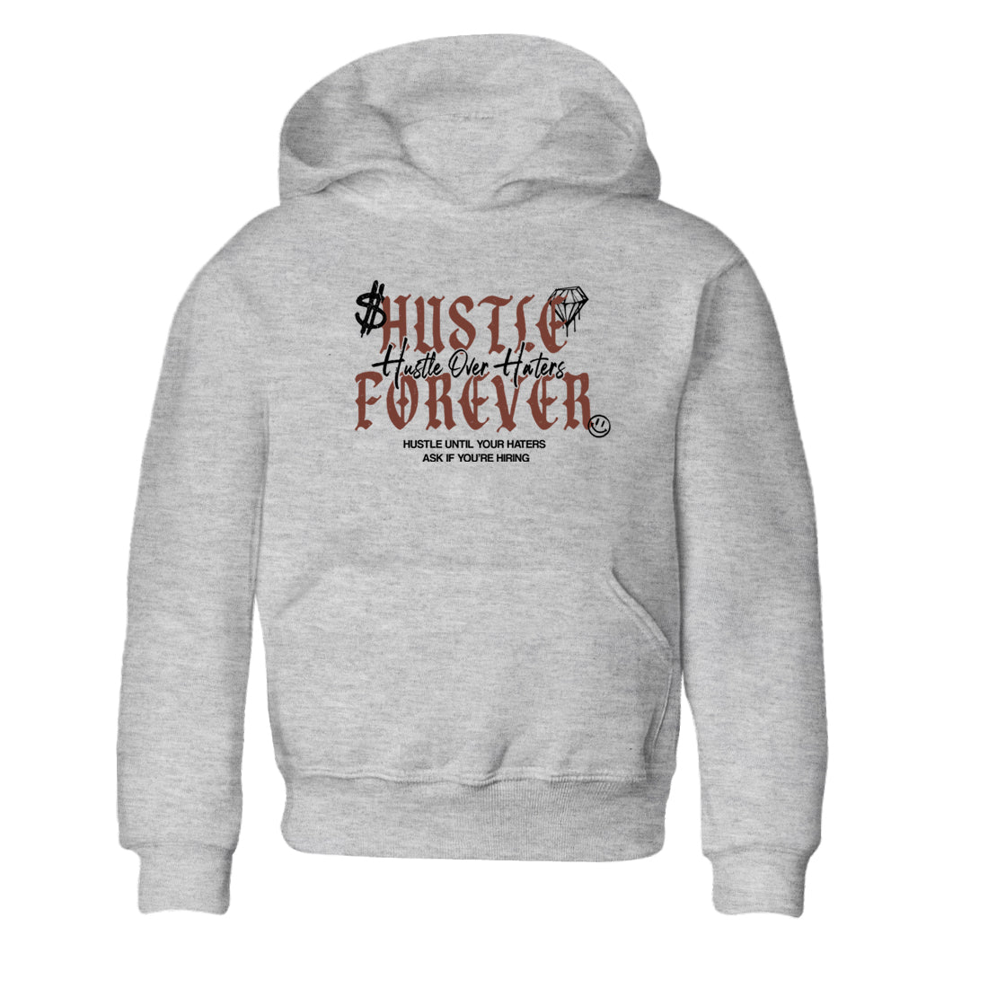 Sneaker match tees – Sneaker Tees To Match Dunk Low Football Shoes – Hustle Over Haters Kids T-Shirt Heather Grey 2