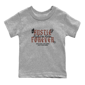 Sneaker match tees – Sneaker Tees To Match Dunk Low Football Shoes – Hustle Over Haters Kids T-Shirt Heather Grey 2