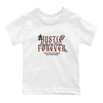 Sneaker match tees – Sneaker Tees To Match Dunk Low Football Shoes – Hustle Over Haters Kids T-Shirt White 2