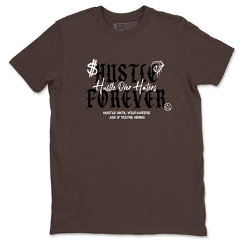 Sneaker match tees – Sneaker Tees To Match Dunk Low Football Shoes – Hustle Over Haters Tee Dark Chocolate 2