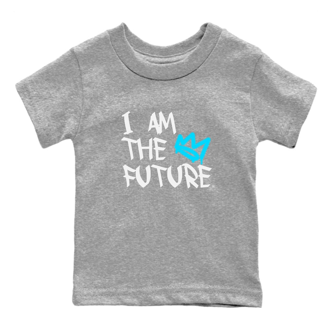 AJ9 Powder Blue shirt to match jordans I Am The Future sneaker tees Air Jordan 9 Retro Powder Blue SNRT sneaker release tees baby toddler Heather Grey 2 cotton Shirt