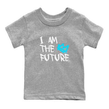 AJ9 Powder Blue shirt to match jordans I Am The Future sneaker tees Air Jordan 9 Retro Powder Blue SNRT sneaker release tees baby toddler Heather Grey 2 cotton Shirt