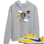 1s Travis Scott Canary shirts to match jordans I Can Fly t shirts to match sneakers Air Jordan 1 Retro Low OG SP Travis Scott Canary match shoes to clothes SNRT Sneaker Tees unisex cotton Heather Grey 1 shirts