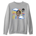 1s Travis Scott Canary shirts to match jordans I Can Fly t shirts to match sneakers Air Jordan 1 Retro Low OG SP Travis Scott Canary match shoes to clothes SNRT Sneaker Tees unisex cotton Heather Grey 2 shirts