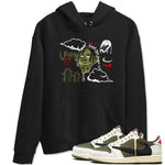 1s Travis Scott Medium Olive shirts to match jordans I Can Fly sneaker match tees Air Jordan 1 Travis Scott Medium Olive SNRT Sneaker Tees streetwear brand Black 1 unisex cotton tee