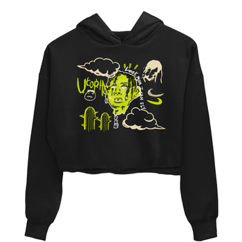 I Can Fly womens crop tee made to vibe with the Jordan Jumpman Jack Travis Scott Bright Cactus sneakers — the perfect match in Black 2.