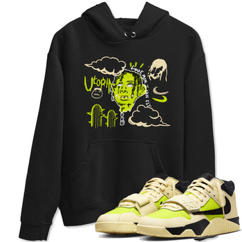 I Can Fly sneaker match t-shirt styled to complete your fit with the Jordan Jumpman Jack Travis Scott Bright Cactus sneakers, shown in Black 1.