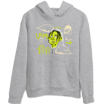 I Can Fly sneaker match t-shirt styled to complete your fit with the Jordan Jumpman Jack Travis Scott Bright Cactus sneakers, shown in Heather Grey 2.