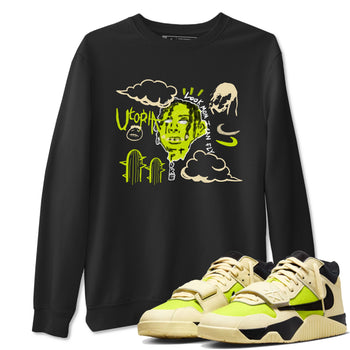 I Can Fly sneaker match t-shirt styled to complete your fit with the Jordan Jumpman Jack Travis Scott Bright Cactus sneakers, shown in Black 1.