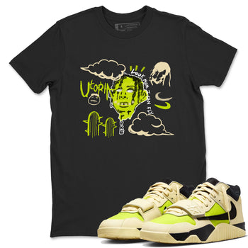 I Can Fly sneaker match t-shirt styled to complete your fit with the Jordan Jumpman Jack Travis Scott Bright Cactus sneakers, shown in Black 1.