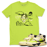 I Can Fly SNRT Sneaker Tees - Jordan Jumpman Jack Travis Scott Bright Cactus