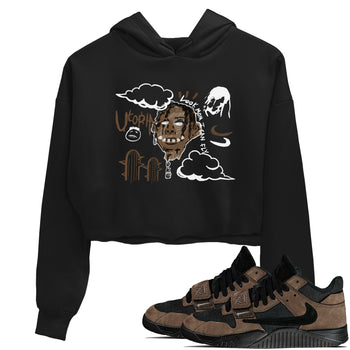 Jordan Jumpman Jack Travis Scott Dark Mocha shirts to match jordans I Can Fly sneaker match tees Jordan Jumpman Jack Travis Scott Dark Mocha SNRT Sneaker Tees streetwear brand Black 1 crop tee