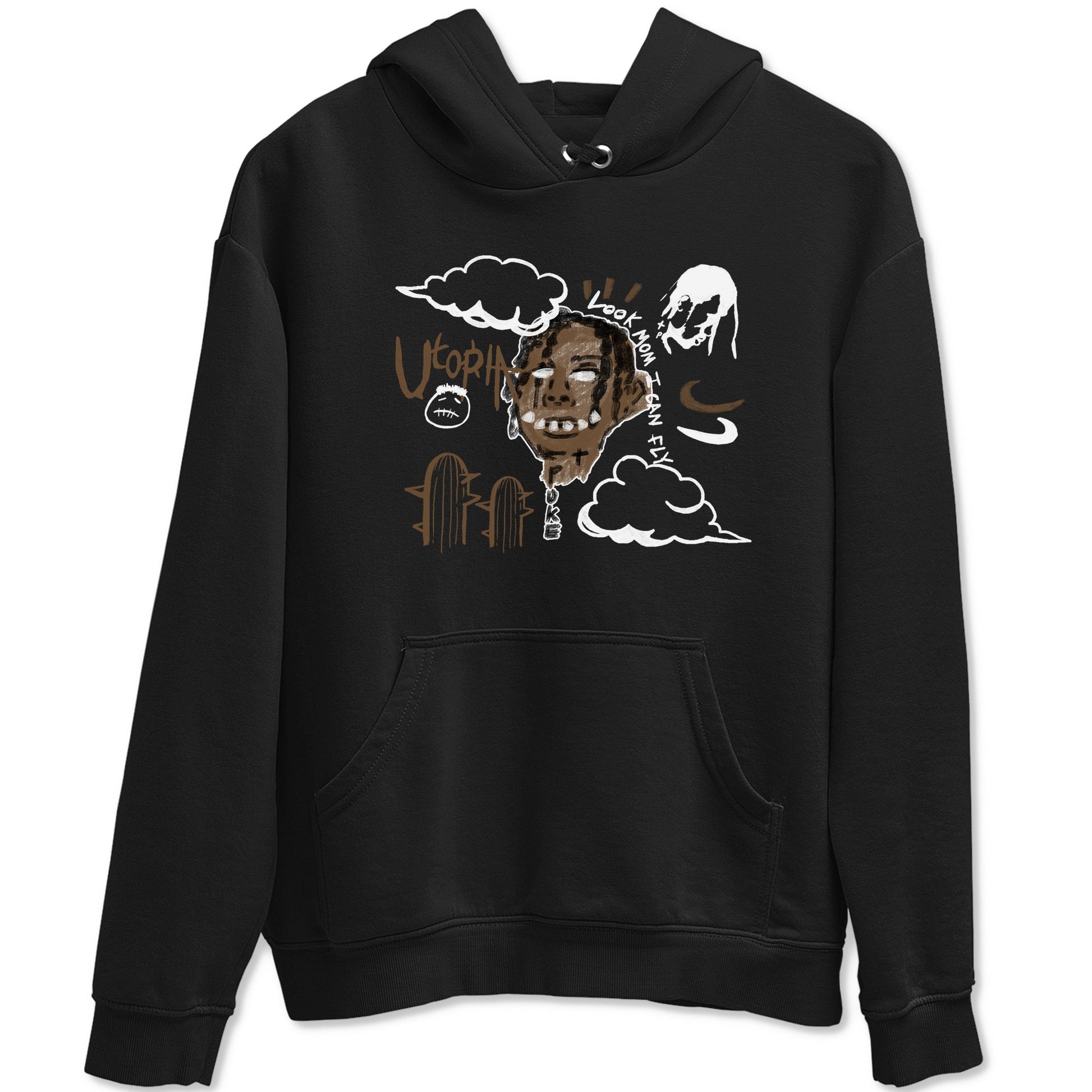 Jordan Jumpman Jack Travis Scott Dark Mocha shirts to match jordans I Can Fly sneaker match tees Jordan Jumpman Jack Travis Scott Dark Mocha SNRT Sneaker Tees streetwear brand Black 2 unisex cotton tee