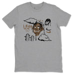 Jordan Jumpman Jack Travis Scott Dark Mocha shirts to match jordans I Can Fly sneaker match tees Jordan Jumpman Jack Travis Scott Dark Mocha SNRT Sneaker Tees streetwear brand Heather Grey 2 unisex cotton tee