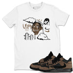 Jordan Jumpman Jack Travis Scott Dark Mocha shirts to match jordans I Can Fly sneaker match tees Jordan Jumpman Jack Travis Scott Dark Mocha SNRT Sneaker Tees streetwear brand White 1 unisex cotton tee