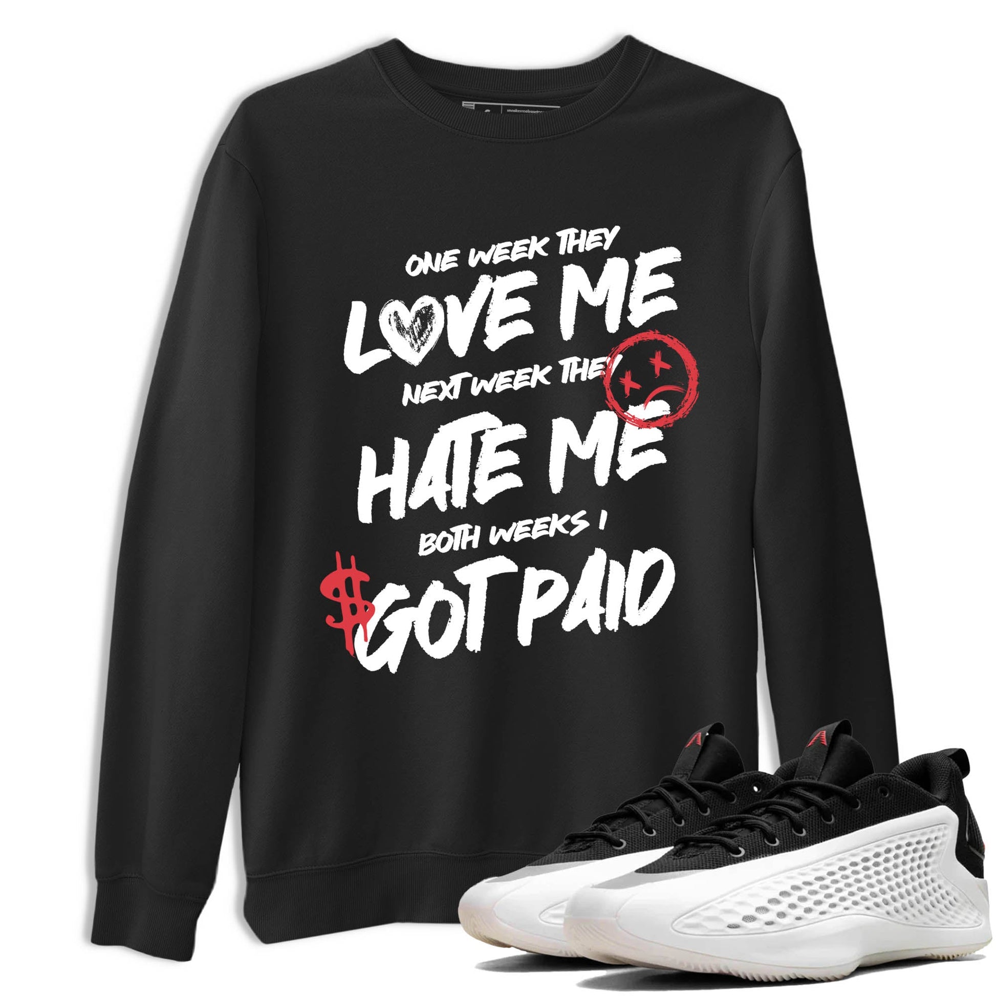 Sneaker Threads – Sneaker Tees To Match Adidas AE 1 Best Of Adi – I Got Paid Graphic Tee Black 1. Perfect for Jordan releases 2025 colorways. AE 1 Best Of Adi: Perfect for Anthony Edwards basketball sneaker drops and bold black, white, and red colorways from 2025.