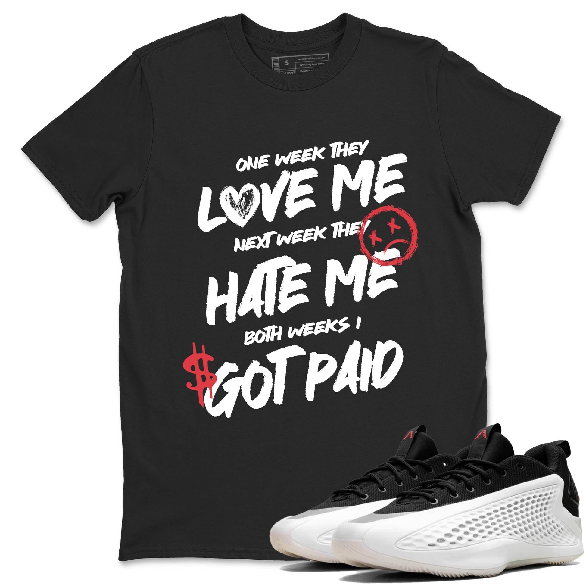 Sneaker Threads – Sneaker Tees To Match Adidas AE 1 Best Of Adi – I Got Paid Graphic Tee Black 1. Perfect for Jordan releases 2025 colorways. AE 1 Best Of Adi: Perfect for Anthony Edwards basketball sneaker drops and bold black, white, and red colorways from 2025.