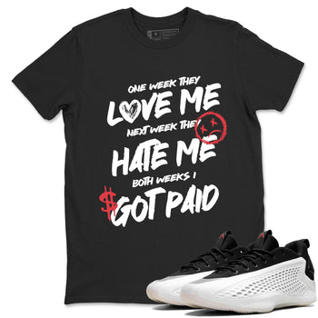 Sneaker Threads – Sneaker Tees To Match Adidas AE 1 Best Of Adi – I Got Paid Graphic Tee Black 1. Perfect for Jordan releases 2025 colorways. AE 1 Best Of Adi: Perfect for Anthony Edwards basketball sneaker drops and bold black, white, and red colorways from 2025.