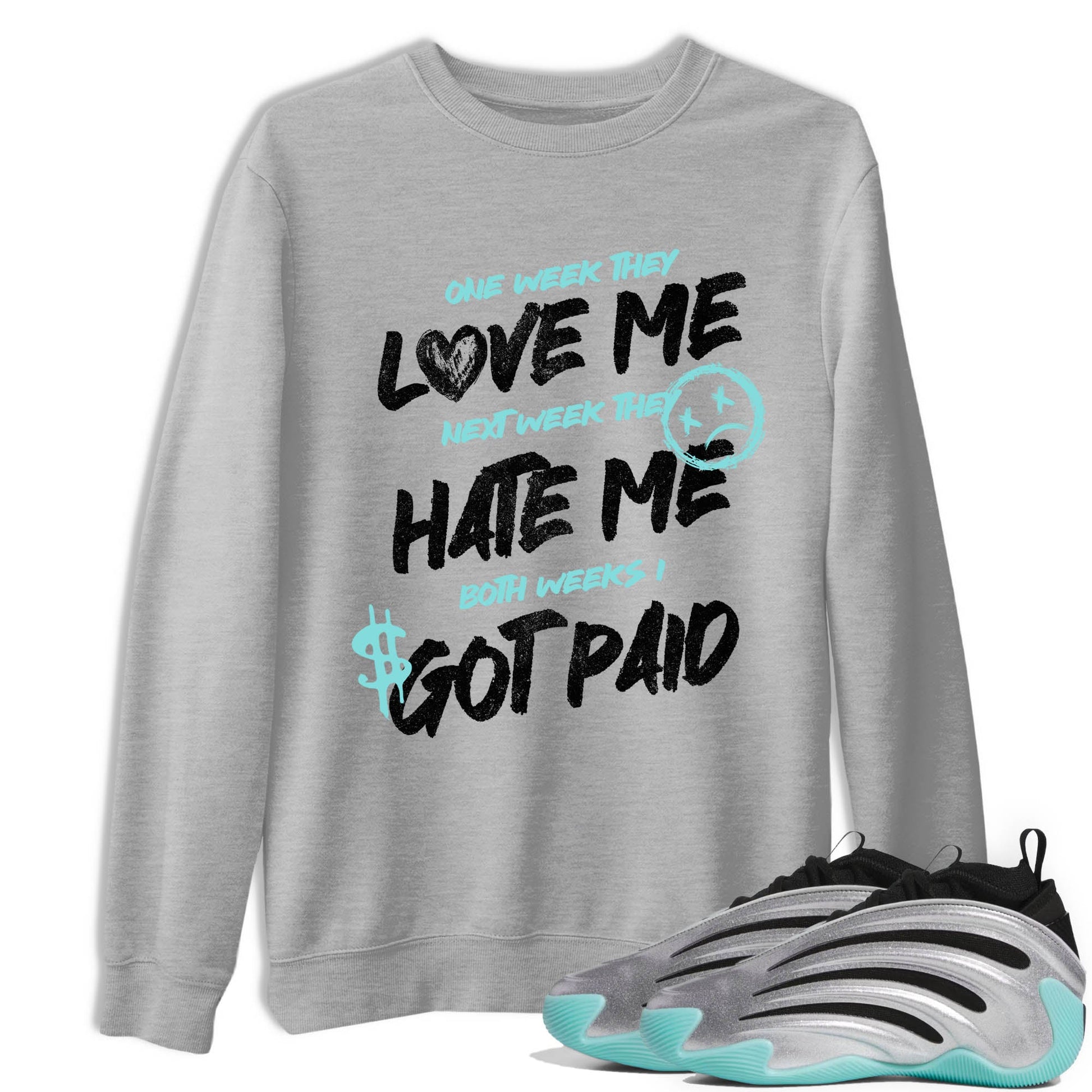 Sneaker Threads – Sneaker Tees To Match Adidas Harden Vol. 9 Uno Chain – I Got Paid Graphic Tee Heather Grey 1. Perfect for Jordan releases 2025 colorways.