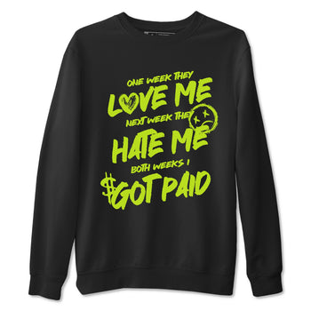 Foams One Black Volt shirts to match jordans I Got Paid sneaker match tees Air Foamposite One Black and Volt match shoes to clothes SNRT Sneaker Tees unisex cotton Black 2 shirts