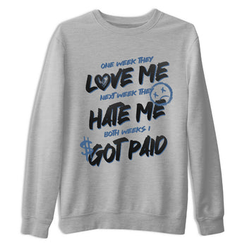 Sneaker Threads – Sneaker Tees To Match Air Foamposite One Carbon Fiber – I Got Paid Graphic Tee Heather Grey 2. Perfect for Jordan releases 2025 colorways.
