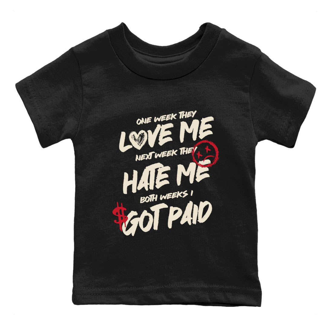 Sneaker Threads – Sneaker Tees To Match Air Foamposite One Pearl – I Got Paid Youth Graphic Tee Black 2. Perfect for Jordan releases 2025 colorways.