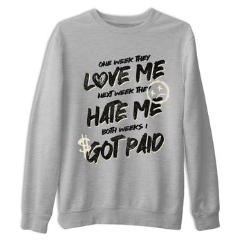 Sneaker Threads – Sneaker Tees To Match Air Foamposite One Pearl – I Got Paid Graphic Tee Heather Grey 2. Perfect for Jordan releases 2025 colorways.