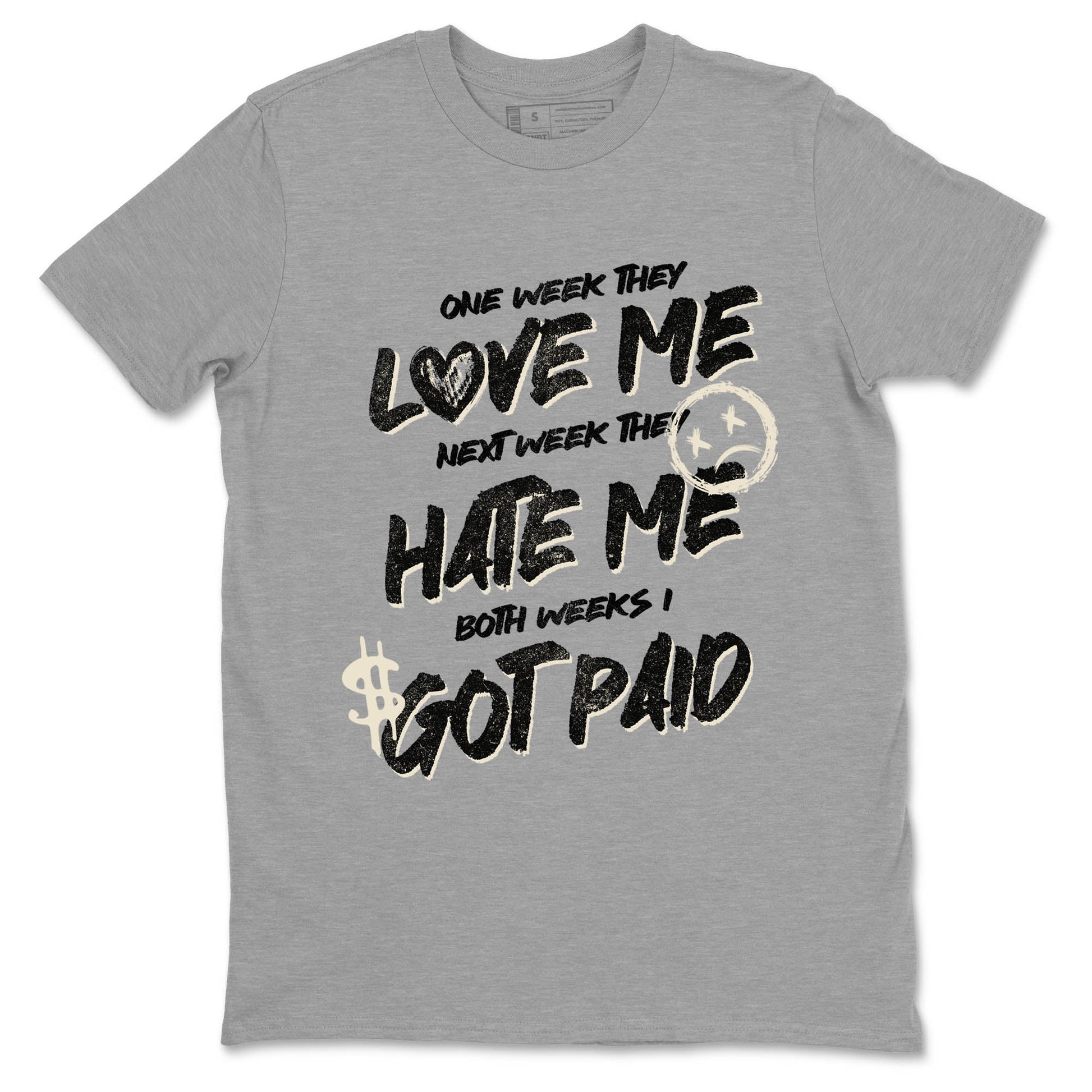 Sneaker Threads – Sneaker Tees To Match Air Foamposite One Pearl – I Got Paid Graphic Tee Heather Grey 2. Perfect for Jordan releases 2025 colorways.