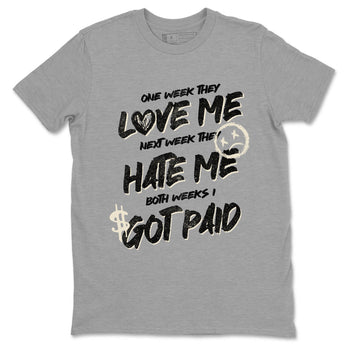 Sneaker Threads – Sneaker Tees To Match Air Foamposite One Pearl – I Got Paid Graphic Tee Heather Grey 2. Perfect for Jordan releases 2025 colorways.