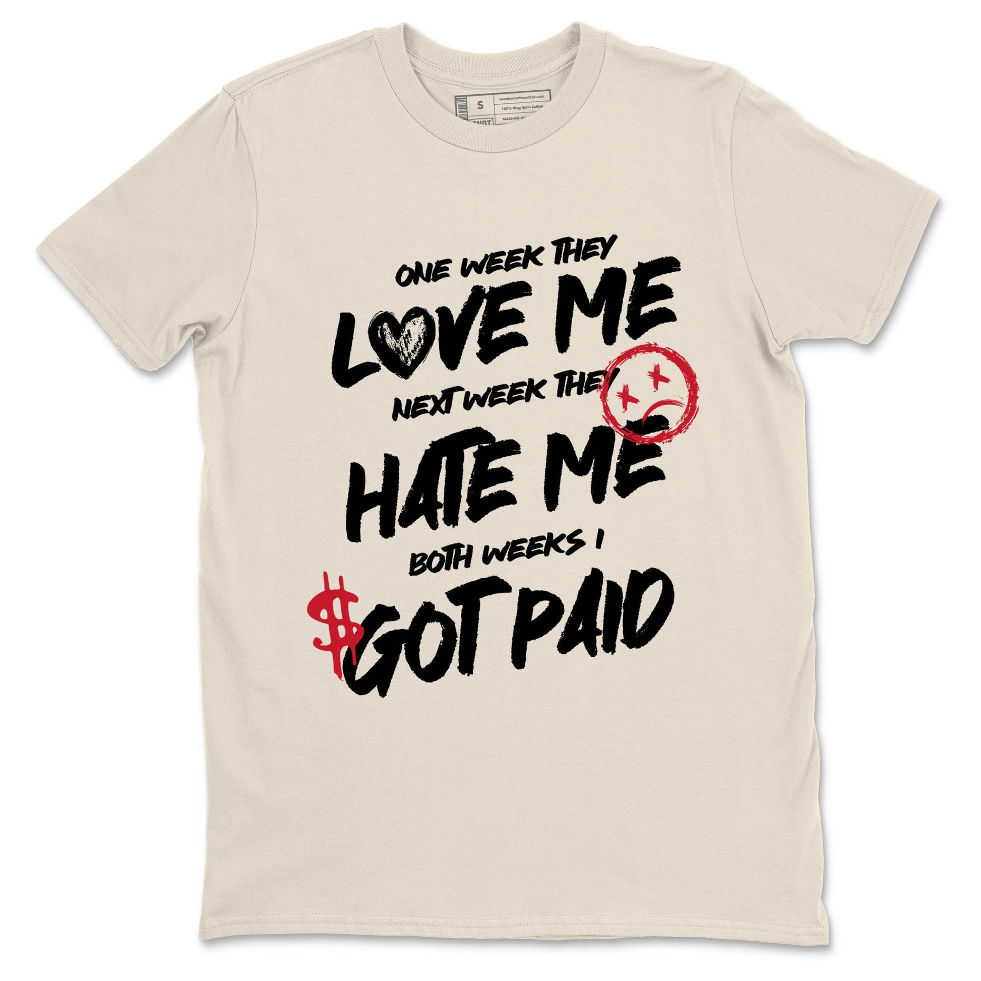 Sneaker Threads – Sneaker Tees To Match Air Foamposite One Pearl – I Got Paid Graphic Tee Natural 2. Perfect for Jordan releases 2025 colorways.