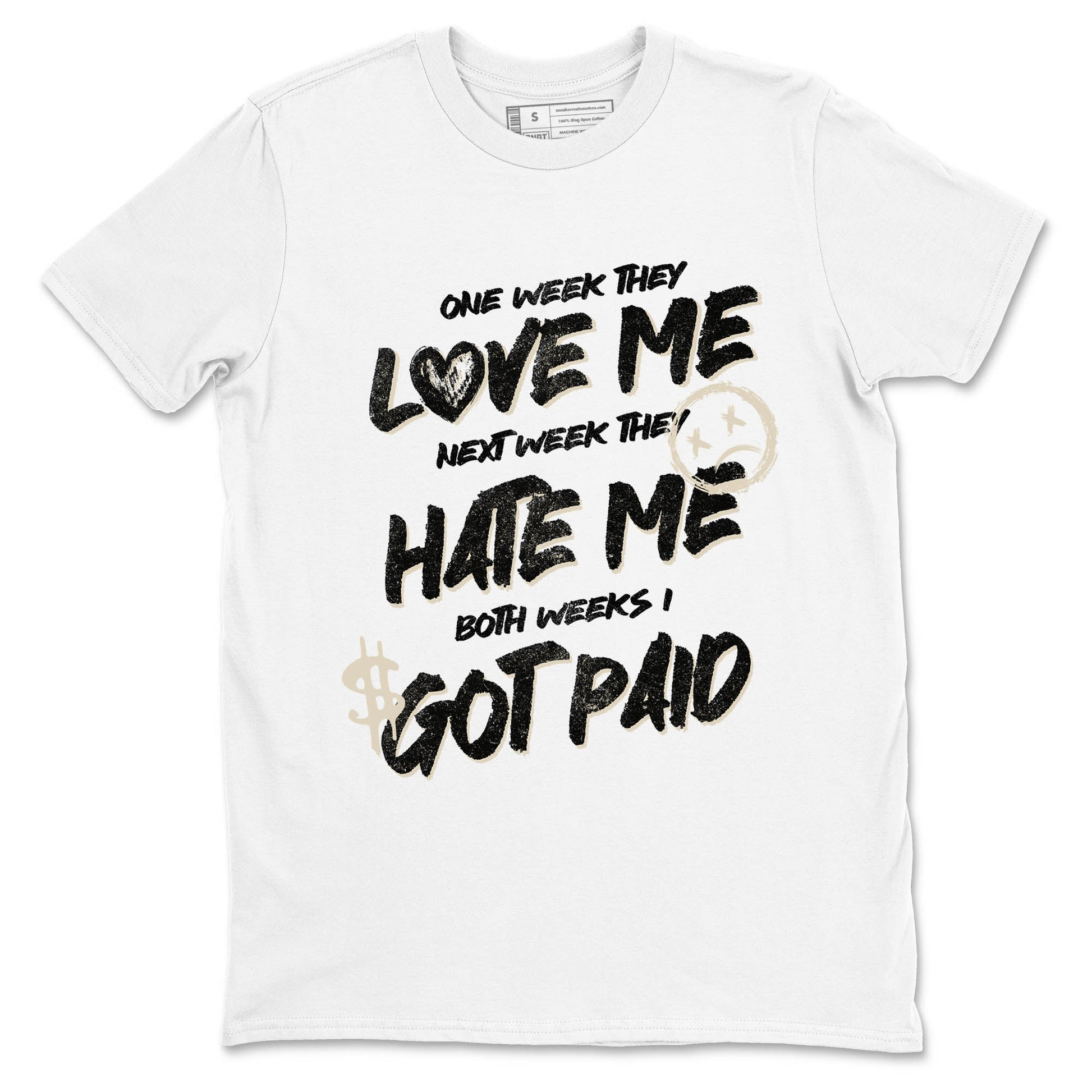 Sneaker Threads – Sneaker Tees To Match Air Foamposite One Pearl – I Got Paid Graphic Tee White 2. Perfect for Jordan releases 2025 colorways.