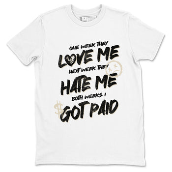 Sneaker Threads – Sneaker Tees To Match Air Foamposite One Pearl – I Got Paid Graphic Tee White 2. Perfect for Jordan releases 2025 colorways.