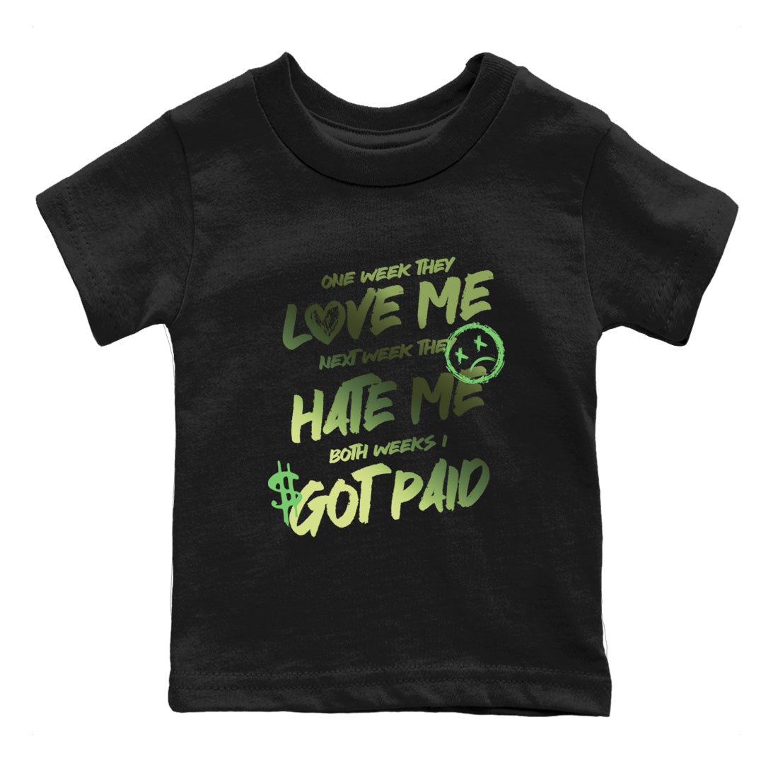 Sneaker match tees – Sneaker Tees To Match Air Foamposite One Pine Green Shoes – I Got Paid Kids T-Shirt Black 2