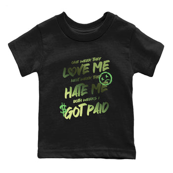 Sneaker match tees – Sneaker Tees To Match Air Foamposite One Pine Green Shoes – I Got Paid Kids T-Shirt Black 2