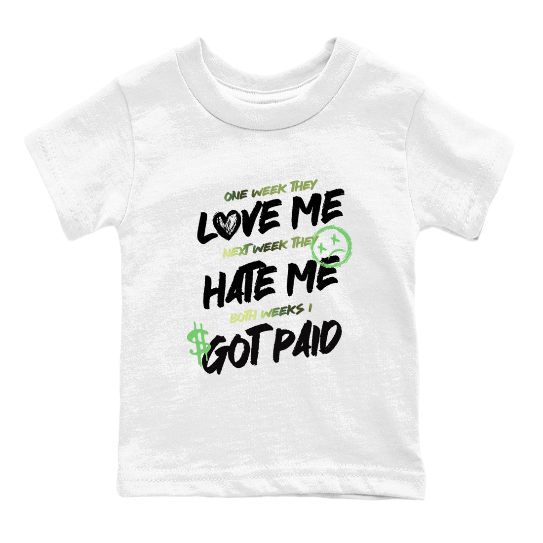 Sneaker match tees – Sneaker Tees To Match Air Foamposite One Pine Green Shoes – I Got Paid Kids T-Shirt White 2