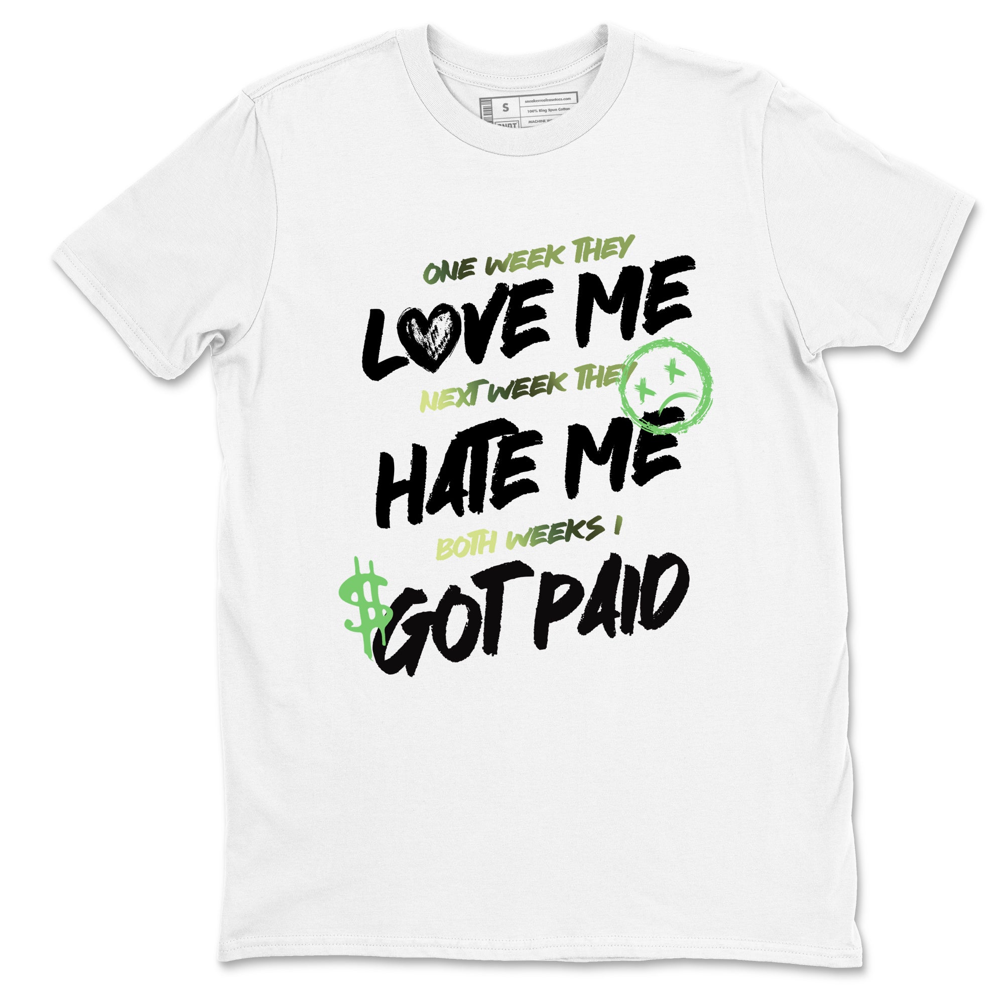 Sneaker match tees – Sneaker Tees To Match Air Foamposite One Pine Green Shoes – I Got Paid Tee White 2