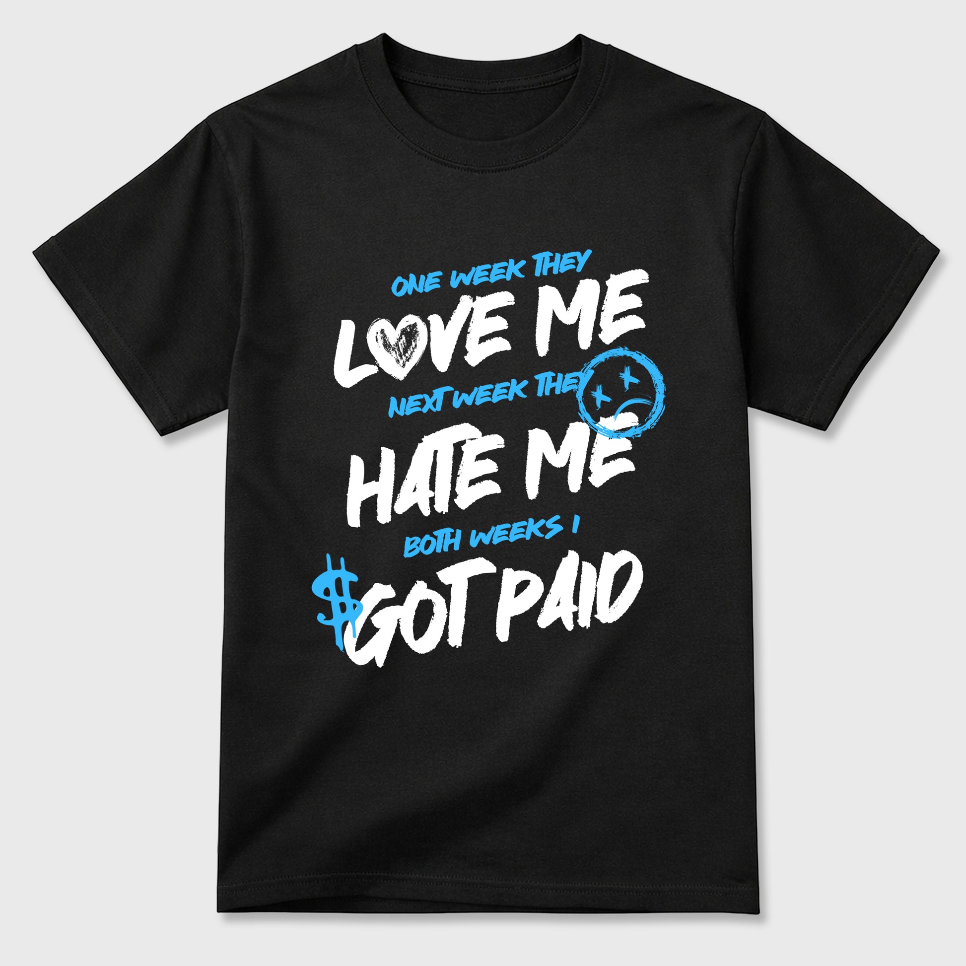 Best Sneakerfit Graphic Tee. Graphic Outfits. Sneaker Tees To Match Air Foamposite Pro University Blue Sneakers – I Got Paid Tee Black 2